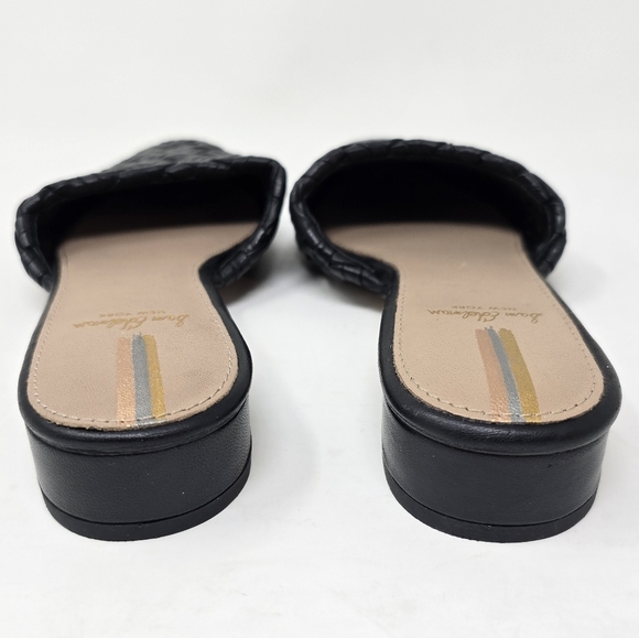 NWOT Sam Edelman Page Mule Woven Leather Almond Toe 6.5 Black - Picture 7 of 10
